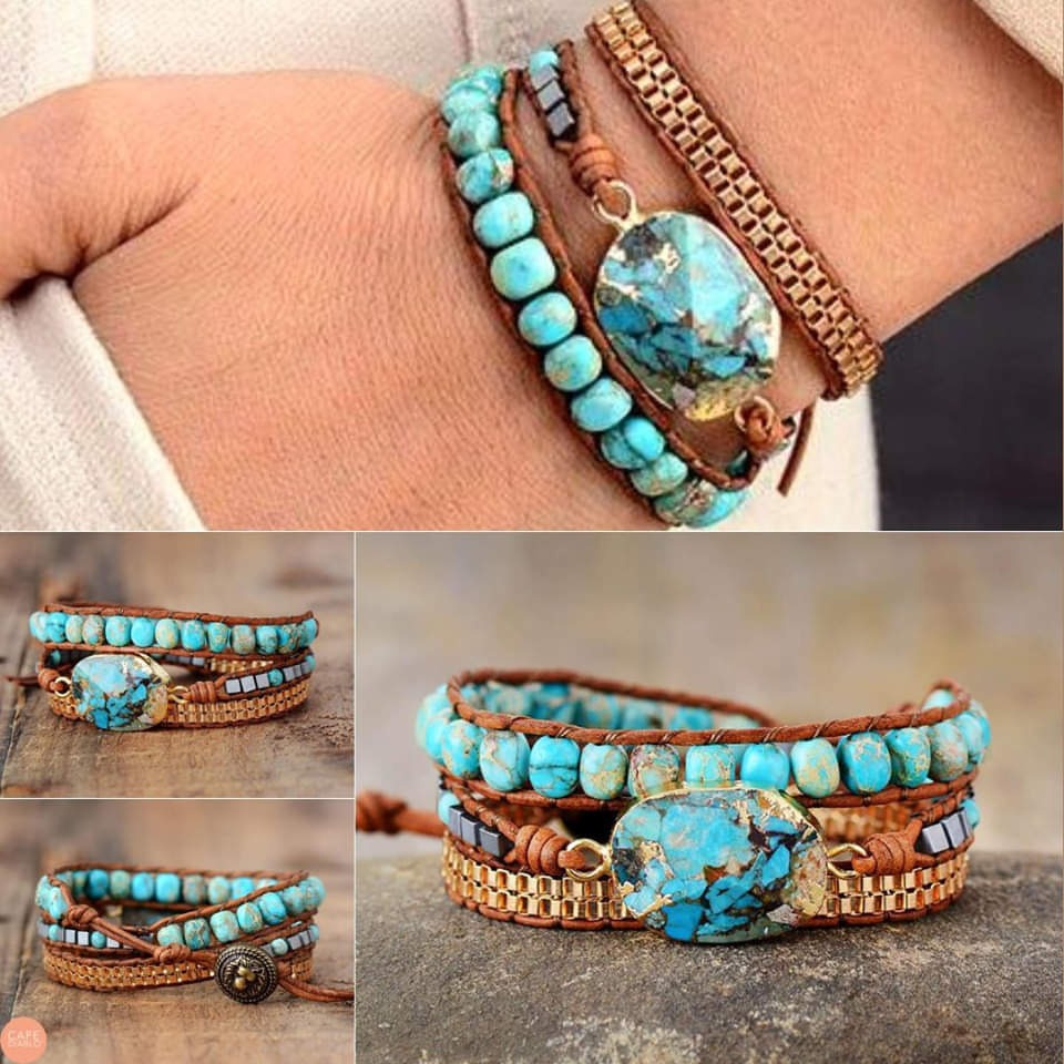 Pulsera Envolvente de Energía Turquesa